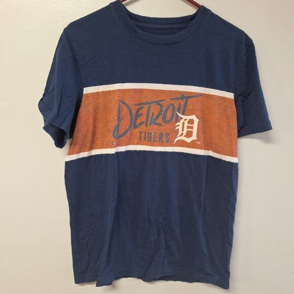 Detroit Tigers Cotton Tee Shirt Faded Distressed Mens Medium Michigan Baseball - Picture 1 of 8